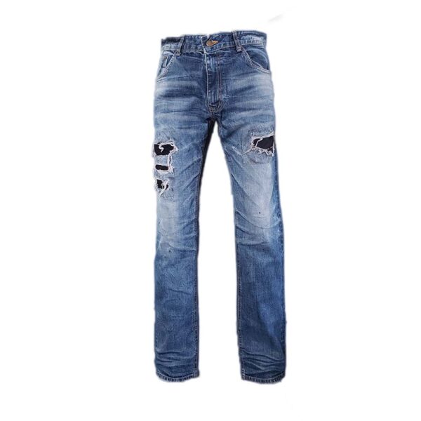 Denim Holics Men's Straight leg Ripped Jeans (Size: 34)
