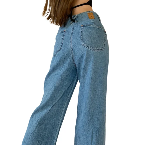 Vintage High-Waist Wide Leg Denim Jeans