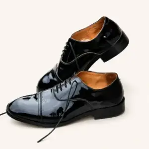 Sanders Men's Black Leather Cap-Toe Oxford Dress Shoes – Size 41